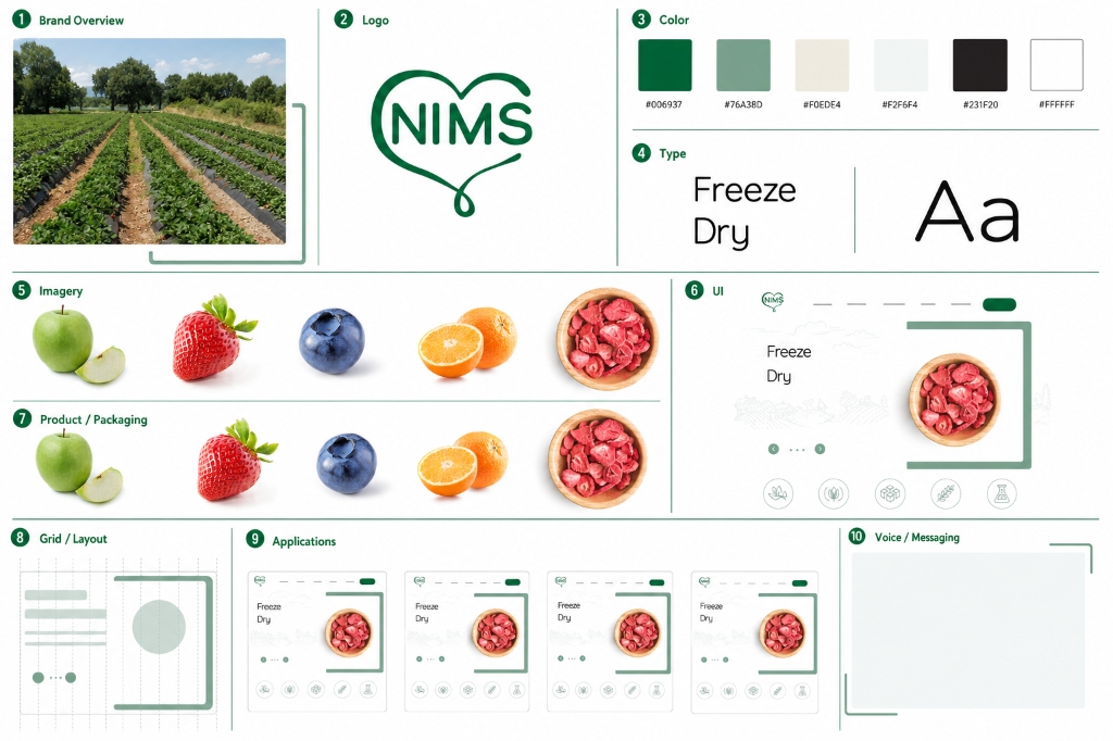 NIMS marka kimliği panosu